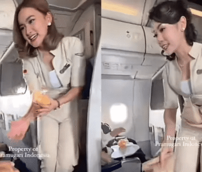 Penumpang Pesawat Masak Makanan