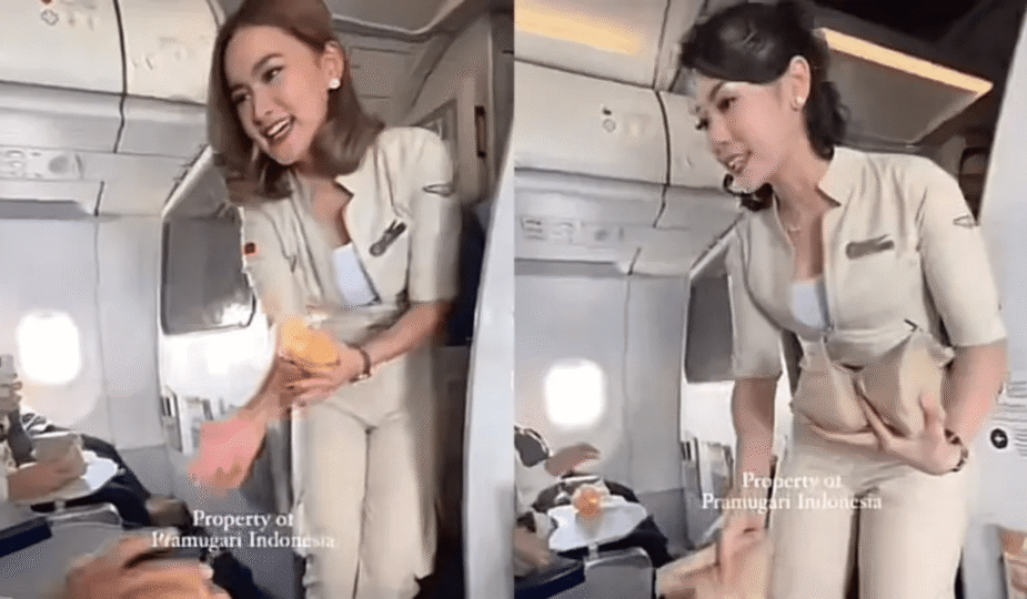 Penumpang Pesawat Masak Makanan